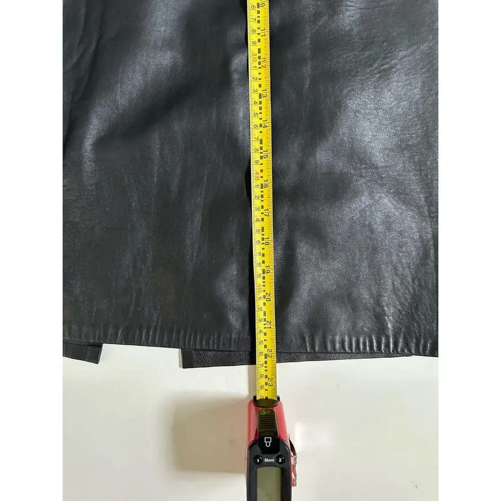 Vintage Black Leather Skirt by Contempo Casuals size 4
